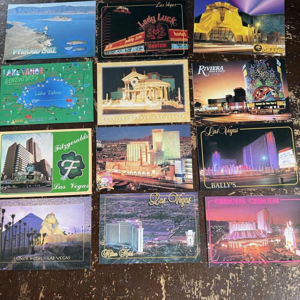 100 Vintage Postcards All Shown In Photos Las Vegas Lake Tahoe Breckenridge - Picture 9 of 10